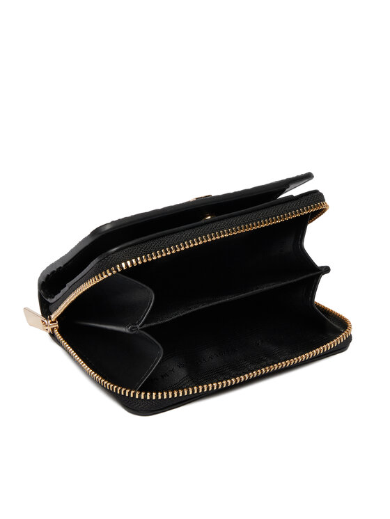 Tommy Hilfiger Pénztárca Tommy Hilfiger Th Icon Med Za W/Flap Mono AW0AW18474 Fekete