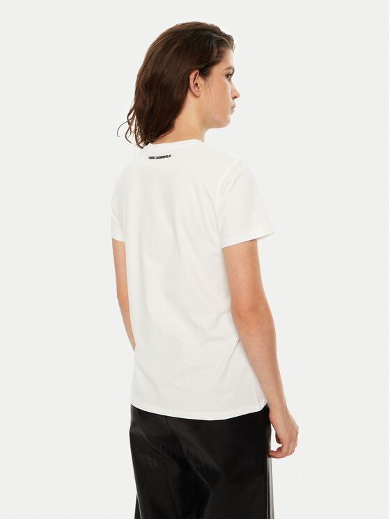 KARL LAGERFELD KARL LAGERFELD T-shirt A1W17124 Bijela Regular Fit
