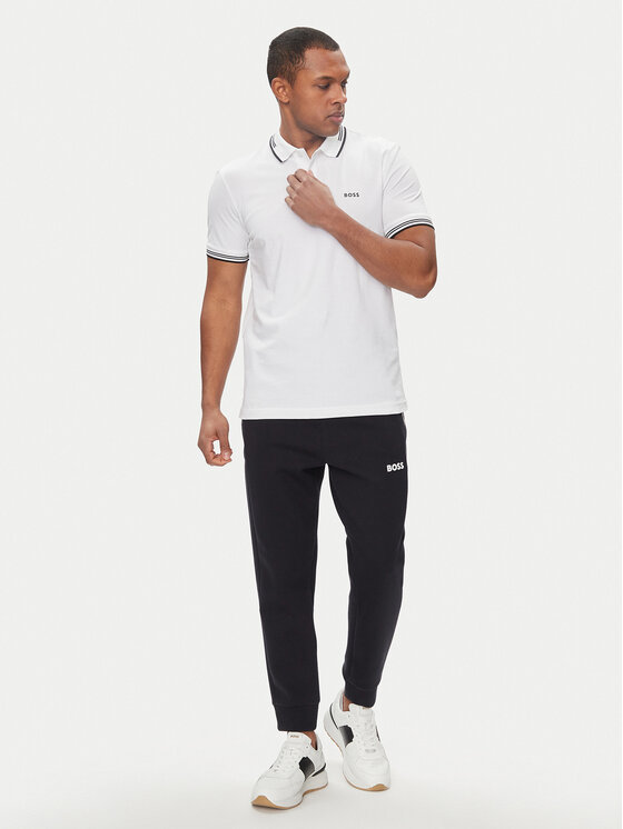 BOSS Boss Поло Paul 50506193 Білий Slim Fit