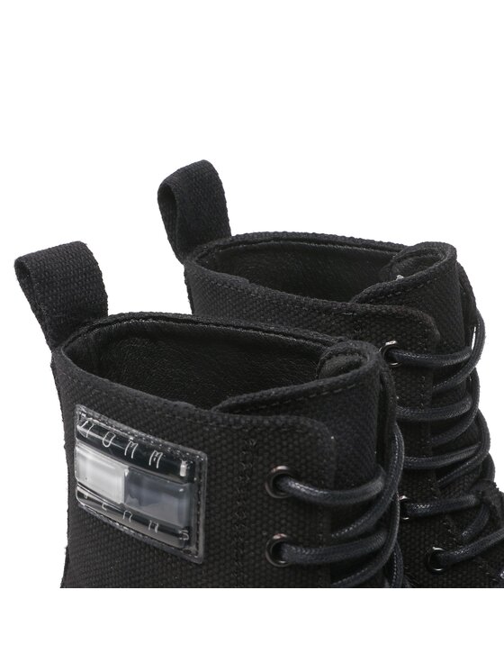 Tommy Jeans Auliniai batai Tommy Jeans Tjw Foxing Canvas EN0EN02216 Juoda