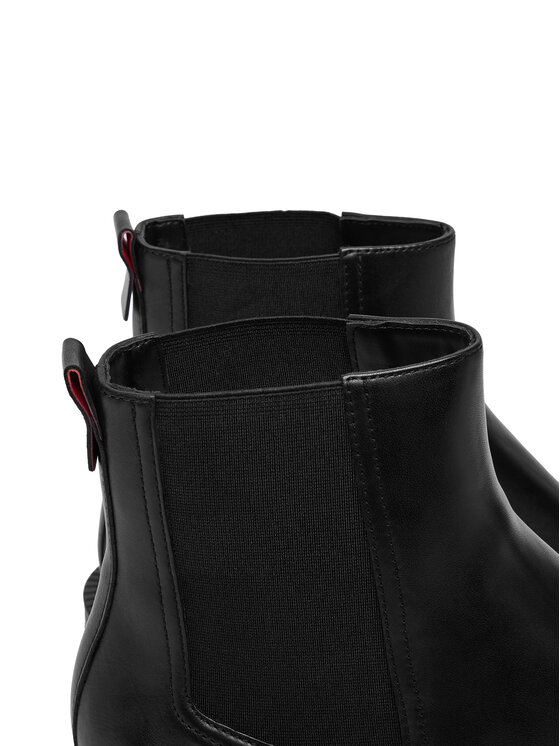 HUGO Kotníková obuv s elastickým prvkem HUGO Lysander 50552617 Černá