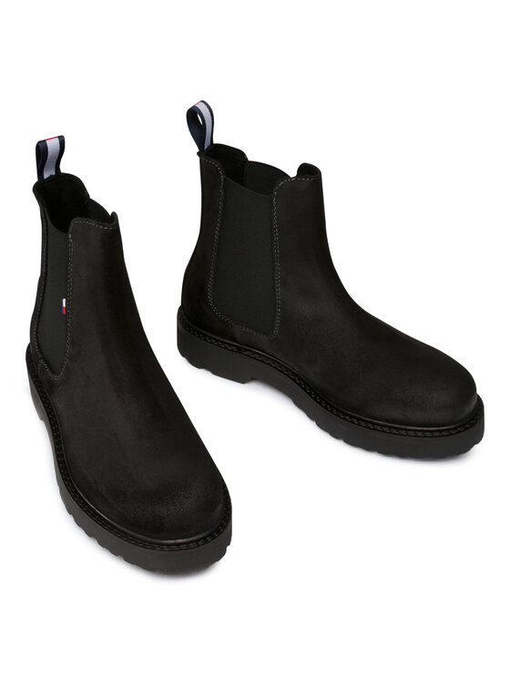 Tommy Jeans Chelsea Tommy Jeans Suede Chelsea Boot EM0EM00544 Nero