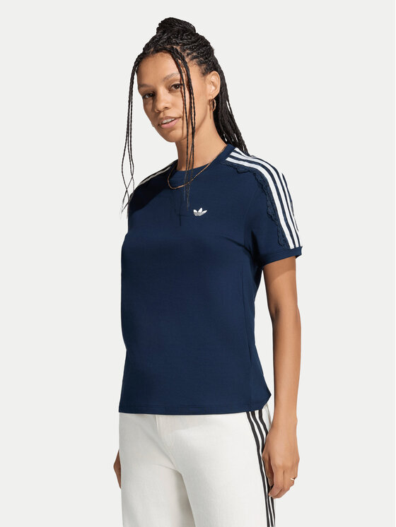 adidas adidas T-Shirt Lace 3 Stripes LG4264 Σκούρο μπλε Regular Fit