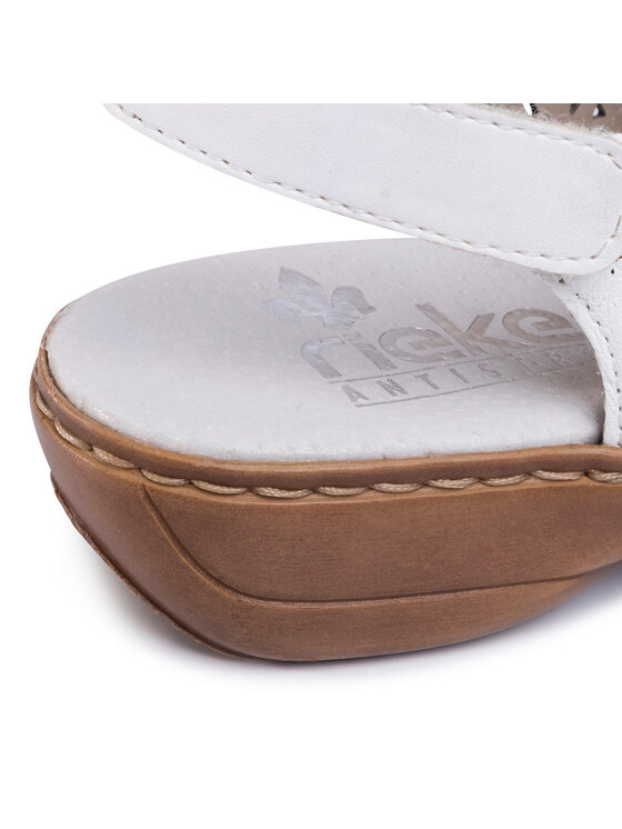 Sandały Rieker 41355-80 Biały | Eobuwie.com.pl