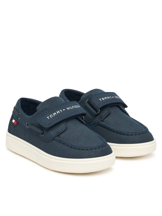 Tommy Hilfiger Poltopánky Tommy Hilfiger Low Cut Velcro T1B4-34340-0315 M Tmavomodrá