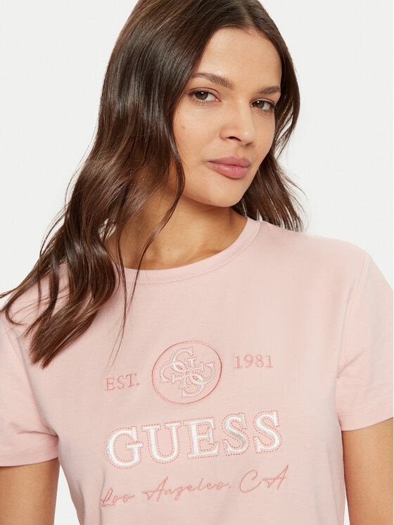 Guess Guess Футболка V5RI05 J1314 Рожевий Regular Fit