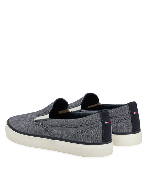 Tommy Hilfiger Tenisky Tommy Hilfiger Th Hi Vulc Low Slip On Ch FM0FM05390 Modrá