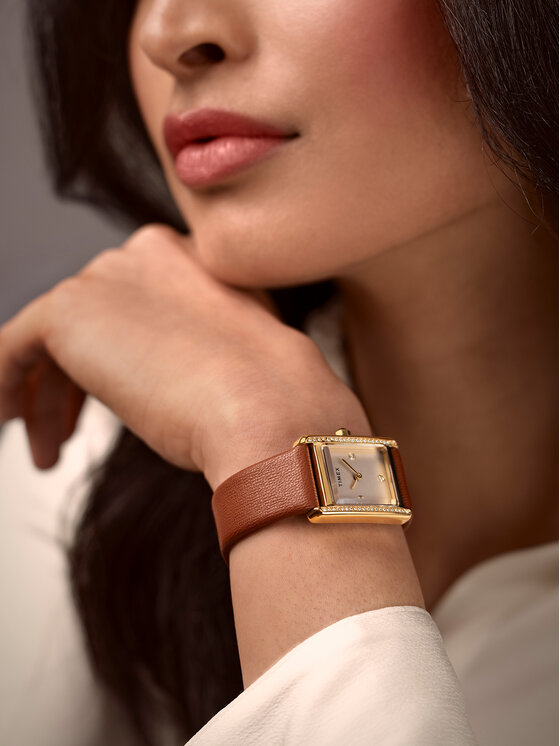 Timex Hodinky Timex Hailey TW2W63900 Hnedá
