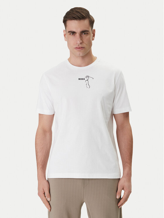 BOSS BOSS Camiseta Birdie 50559387 Blanco Regular Fit