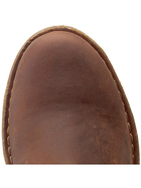 Clarks Polokozačky Clarks Carleta Paris 261204034 Hnědá