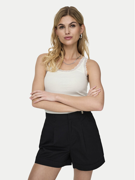 ONLY ONLY Топ Sara 15345994 Кремовий Slim Fit