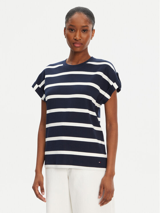 Tommy Hilfiger Tommy Hilfiger Marškinėliai Gold Button WW0WW45628 Tamsiai mėlyna Regular Fit