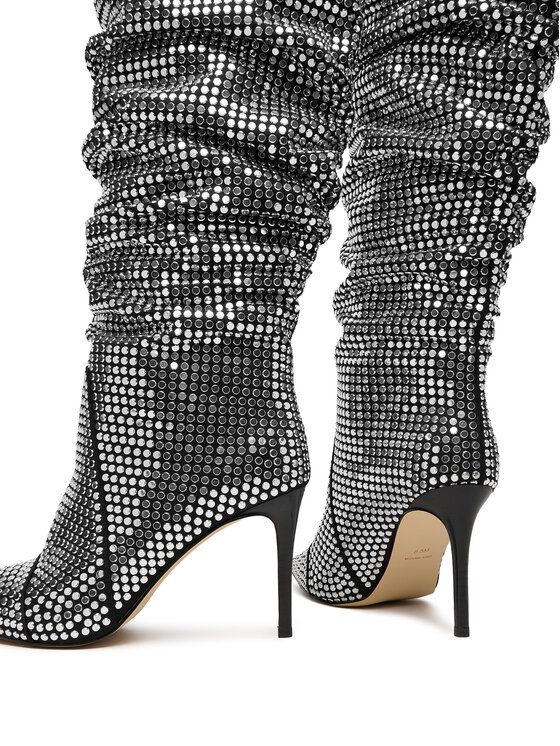 MICHAEL Michael Kors Čižmy MICHAEL Michael Kors Dawn Heeled Boot 40F5DWHB7S Strieborná