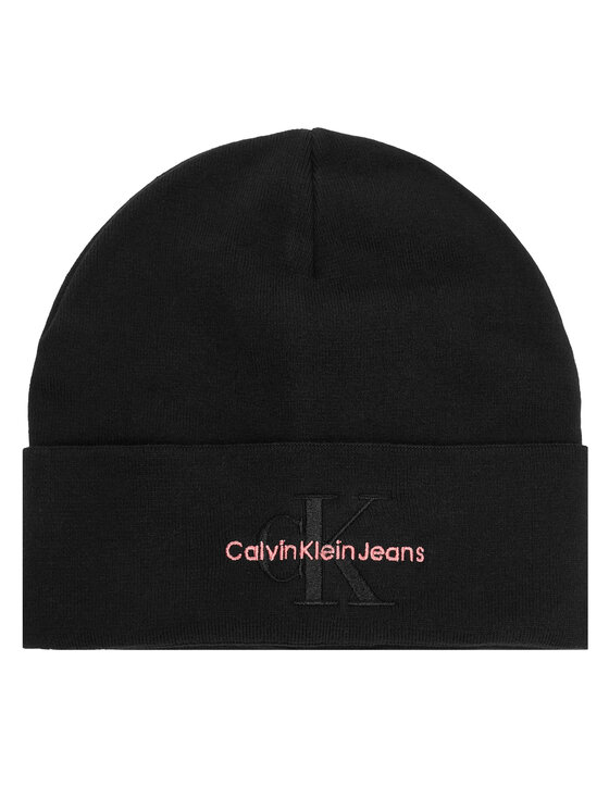 Calvin Klein Căciulă Calvin Klein Mono Logo Embro K60K612668 Negru