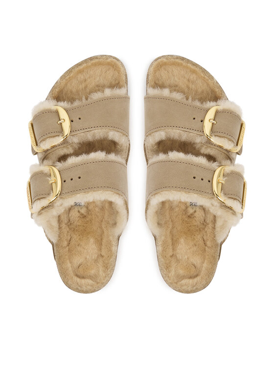 Birkenstock Шльопанці Birkenstock Arizona Big Buckle Shearling 1030384 Коричневий