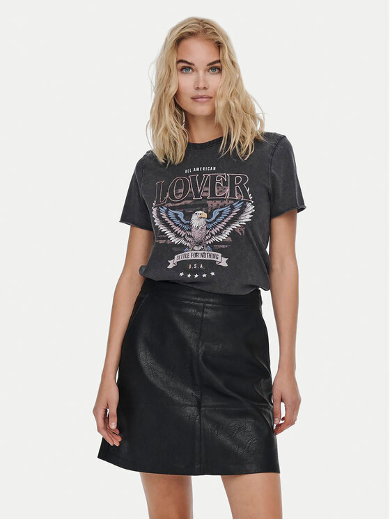 ONLY ONLY Футболка Lucy 15215721 Чорний Regular Fit