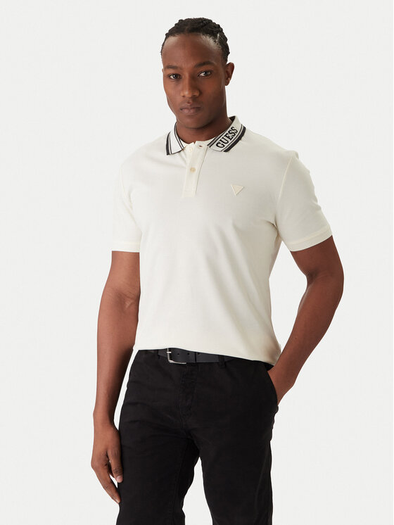 Guess Guess Polo M6RP60 K7O64 Écru Regular Fit
