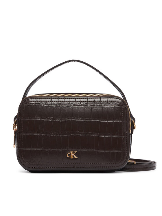 Calvin Klein Geantă Calvin Klein Ck Croc Camera Bag LV04F3905G Maro închis