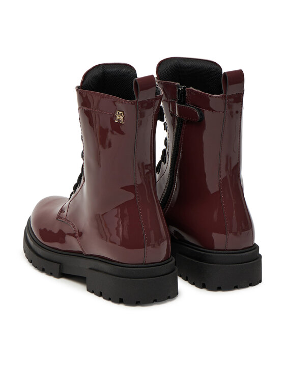 Tommy Hilfiger Turistická obuv Tommy Hilfiger Lace-Up Bootie T4A5-34025-0775 D Bordó