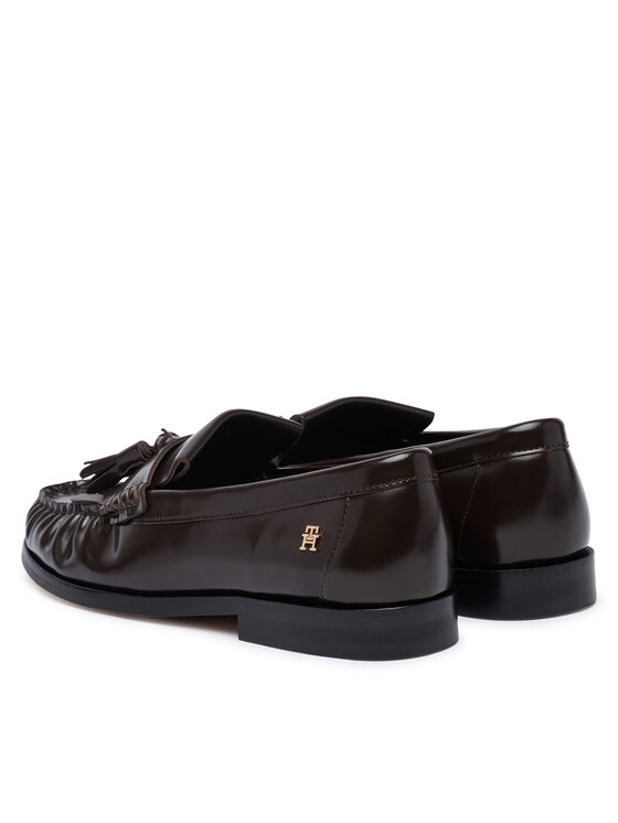 Tommy Hilfiger Loaferek Tommy Hilfiger Tassel Abrasivato FW0FW09460 Sötétbarna