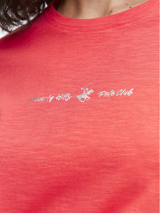 Beverly Hills Polo Club Beverly Hills Polo Club Camiseta P-SS26W-TS6510 Coral Regular Fit