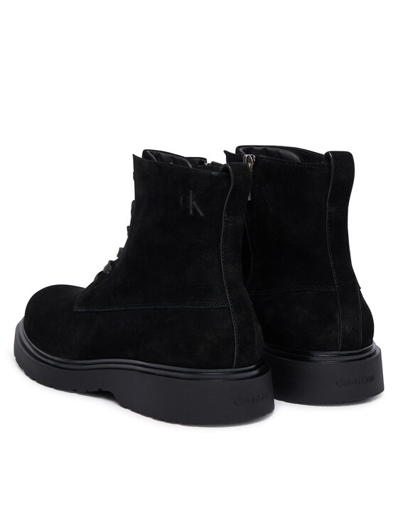 Calvin Klein Auliniai batai Calvin Klein Combat Ess Lace Up Zip Boot Su YM0YM01371 Juoda