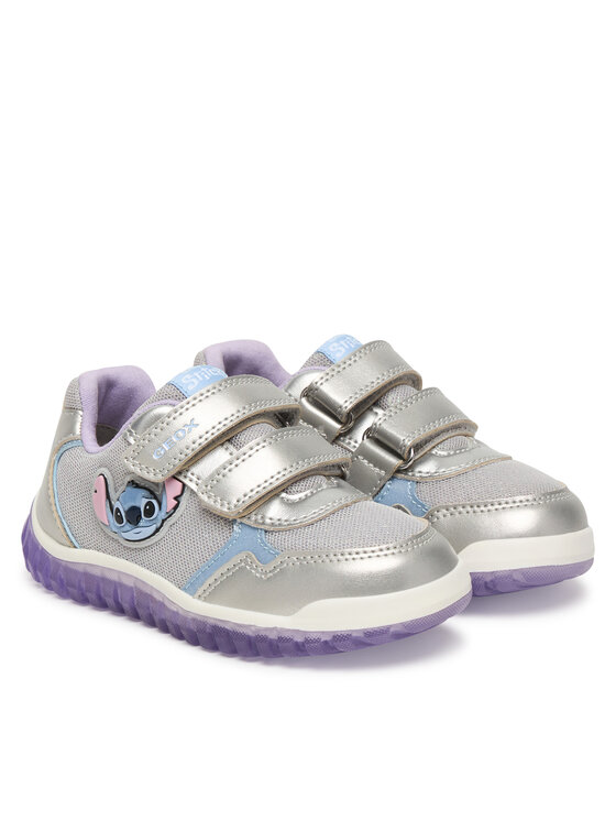 Geox Sneakersy Geox B Lightyloo Girl B6561C 0AJAS C1316 Srebrny