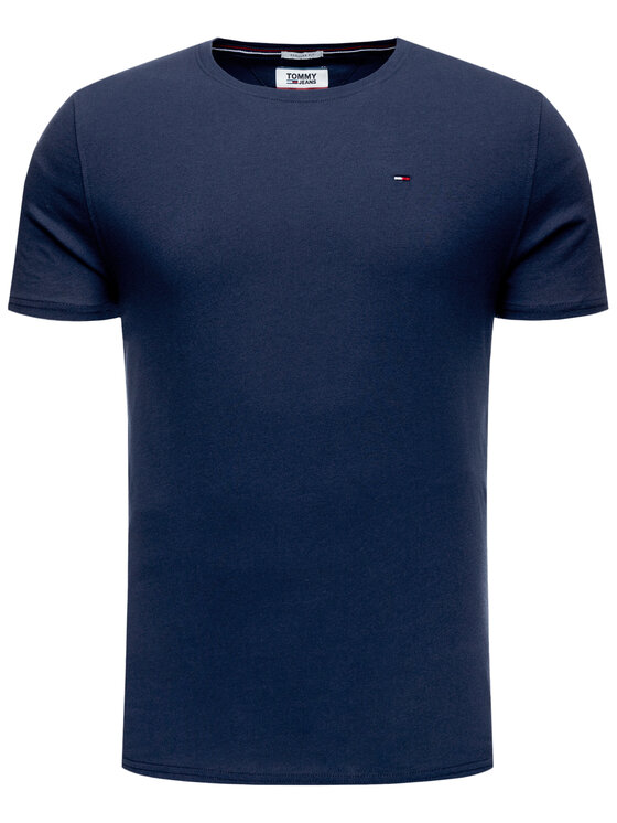 Tommy Jeans Tommy Jeans Marškinėliai DM0DM04411 Tamsiai mėlyna Slim Fit