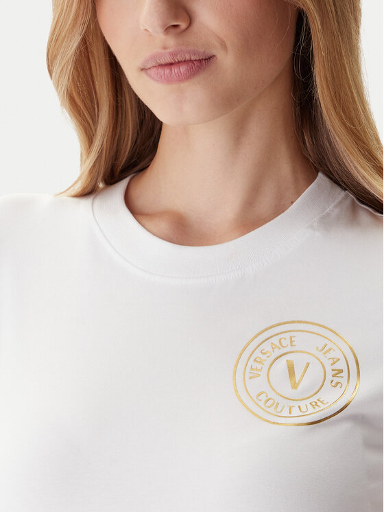 Versace Jeans Couture Versace Jeans Couture Camiseta 79HAHT01 CJ03T Blanco Regular Fit