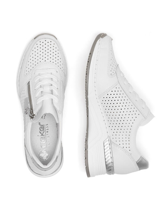 Rieker Sneakers Rieker N4340-80 Alb