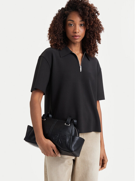 Calvin Klein Torebka Calvin Klein Pockets Monologo Shoulder Bag LV04F3688G Czarny