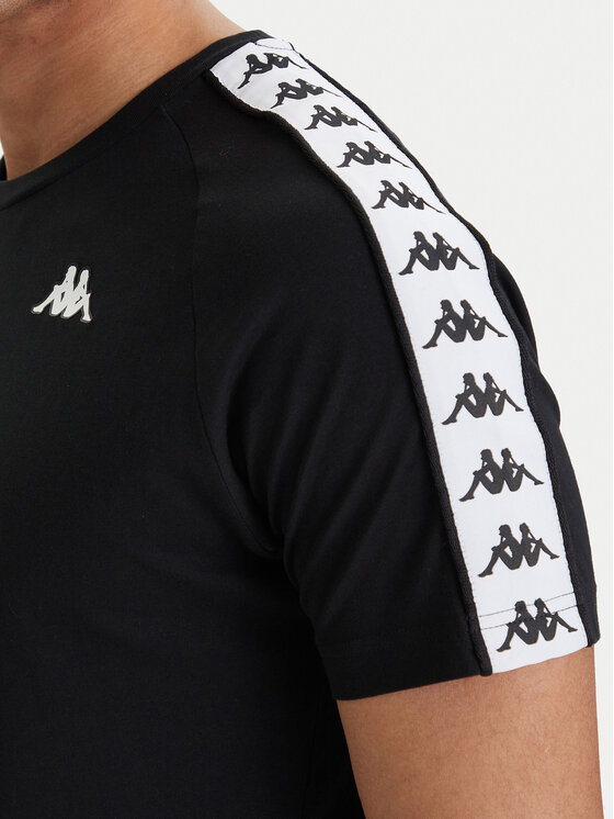 Kappa Kappa Camiseta Banda Coen 303UV10 Negro Slim Fit