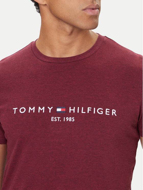 Tommy Hilfiger Tommy Hilfiger Majica Logo MW0MW11797 Rdeča Slim Fit