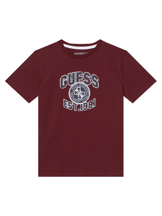 Guess Guess Camiseta L6RI13 K8HM4 Guinda/burdeos Regular Fit