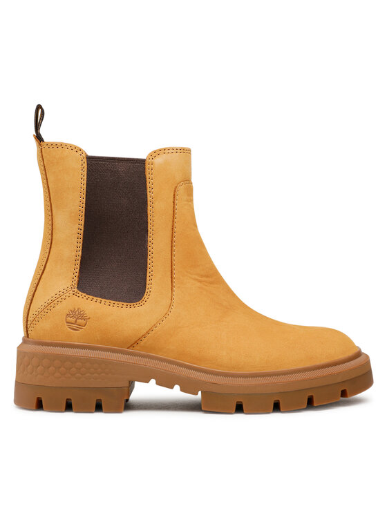 Timberland Členková obuv s elastickým prvkom Timberland Cortina Valley Chelsea TB0A5VAG231 Hnedá