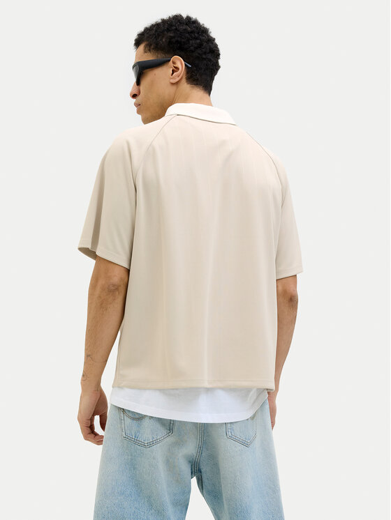 Jack & Jones Jack & Jones Поло Lido 12276758 Бежевий Loose Fit