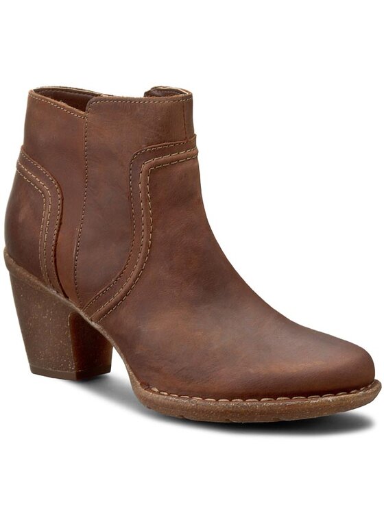 Clarks Botki Clarks Carleta Paris 261204034 Brązowy