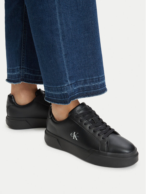 Calvin Klein Sneakersy Calvin Klein Chunky Cups Laceup Lth Bt Croc HW0HW03223 Czarny