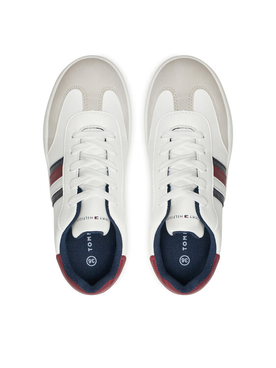 Tommy Hilfiger Sneakersy Tommy Hilfiger Stripes Low Cut Lace-Up Sneaker T3X9-33645-1269 Bílá