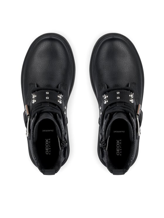 Geox Polokozačky Geox Jr Eclair J369QD 000BU C9999 S Černá