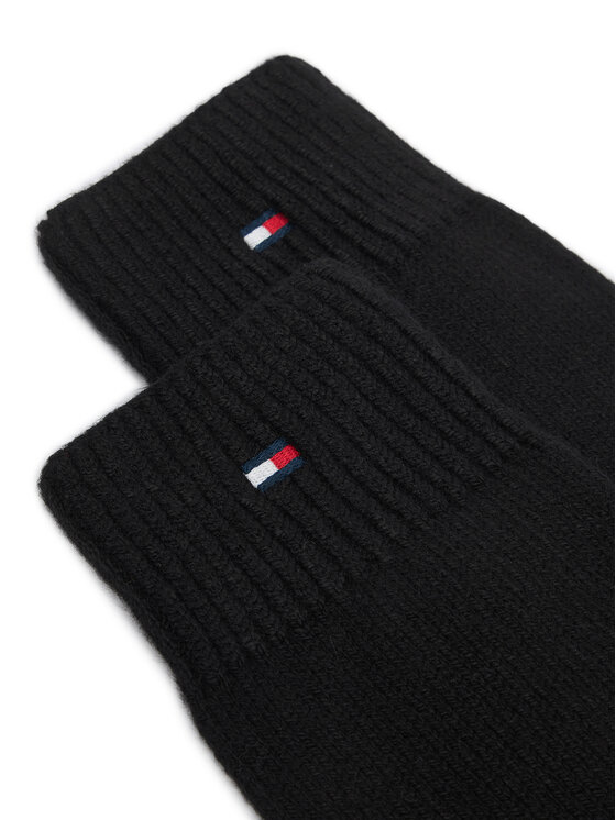 Tommy Hilfiger Dámské rukavice Tommy Hilfiger Flag AW0AW19131 Černá
