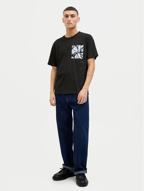 Jack & Jones Jack & Jones Футболка Split 12272995 Чорний Regular Fit