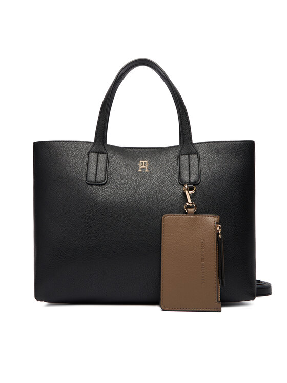 Tommy Hilfiger Borsetta Tommy Hilfiger Th Icon Mini Tote AW0AW18233 Nero