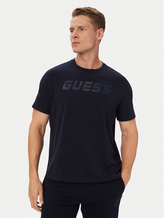 Guess Guess Marškinėliai Z6YI26 K5090 Tamsiai mėlyna Regular Fit