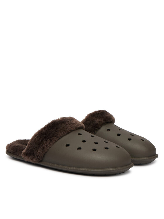Crocs Hausschuhe Crocs Classic Fuzz Scuff 212143 Braun