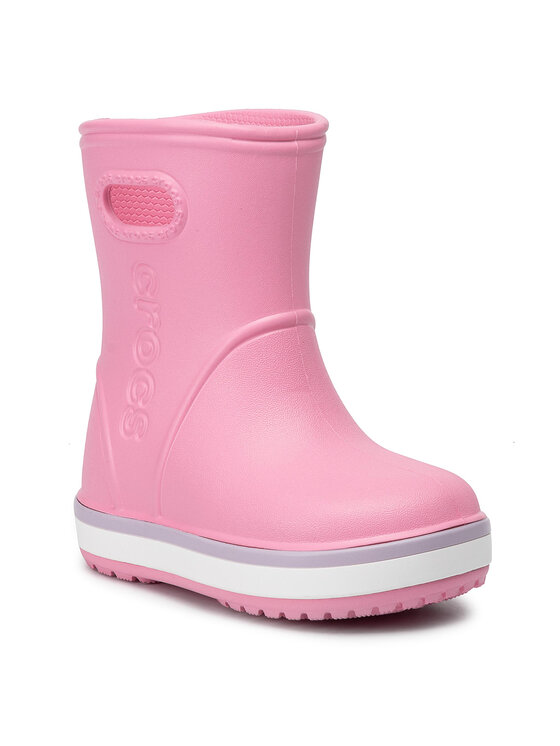 Crocs Гумові чоботи Crocs Crocband Rain Boot K 205827 Рожевий