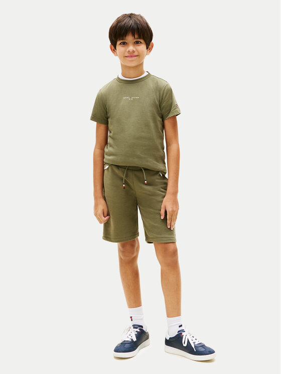 Tommy Hilfiger Tommy Hilfiger Camiseta Essential Logo KB0KB09666 Verde Regular Fit