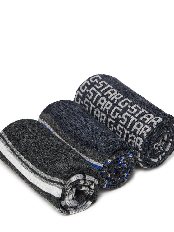 G-STAR Dlouhé ponožky G-STAR AS_G-STAR_W_047_SS25 (3-PACK) Černá