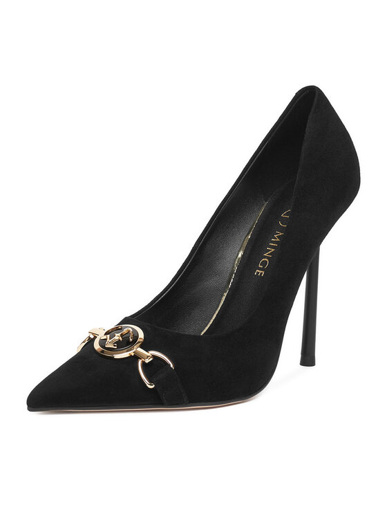 Eva Minge Pantofi cu toc subțire Eva Minge EO-LILA-1677-13-3S Negru
