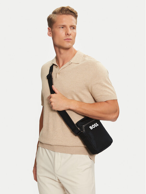 BOSS Плоска сумка BOSS Catch 3.0 Ns Zip 50511961 Чорний